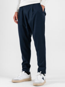 IMPERIAL Pantalone da abito con coulisse in vita e gamba morbida PC8QKBV Navy (4)