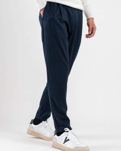 IMPERIAL Pantalone da abito con coulisse in vita e gamba morbida PC8QKBV Navy