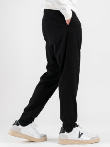 IMPERIAL Pantalone da abito con coulisse in vita e gamba morbida PC8QKBV Nero (5)