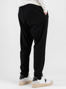 IMPERIAL Pantalone da abito con coulisse in vita e gamba morbida PC8QKBV Nero (6)