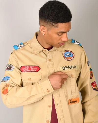 BERNA Giacchetta/Camicia Boy Scout con patch 252258 Beige