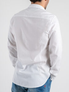 BERNA Camicia lavorata con colletto 252113 Bianca (3)