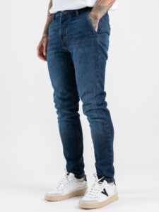 BERNA Chinos in jeans 252101 Blu Denim (3)
