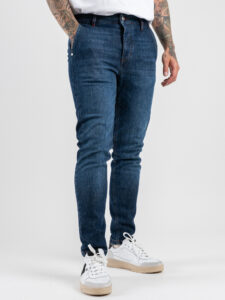 BERNA Chinos in jeans 252101 Blu Denim (4)