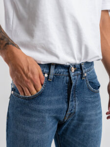 BERNA Jeans slim slavato 215213 Blu (7)