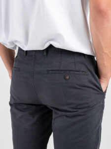 BERNA Pantalone chinos in cotone 252099 Asfalto (3)