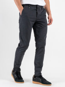 BERNA Pantalone chinos in cotone 252099 Asfalto (6)