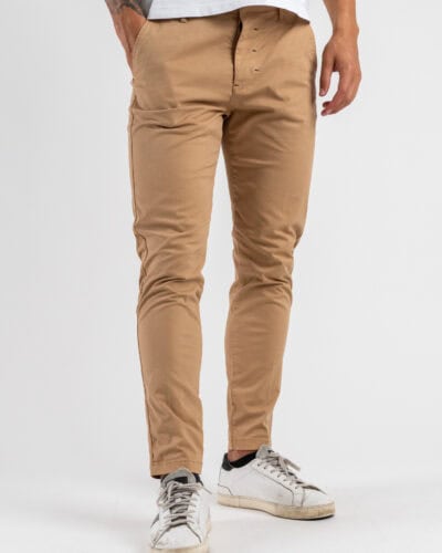 BERNA Pantalone chinos in cotone 252099 Sabbia