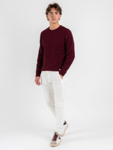 BL11 Maglione girocollo lavorato ALTAMURA Prugna (2)