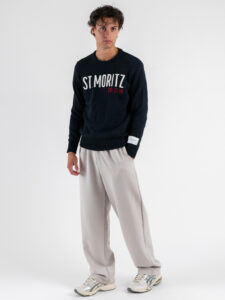 ESTASI Pantalone regular invernale con gamba larga ed elastico in vita YAMAL INV Beige (6)