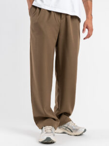 ESTASI Pantalone regular invernale con gamba larga ed elastico in vita YAMAL INV Fango (4)