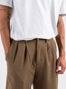 ESTASI Pantalone regular invernale con gamba larga ed elastico in vita YAMAL INV Fango (8)