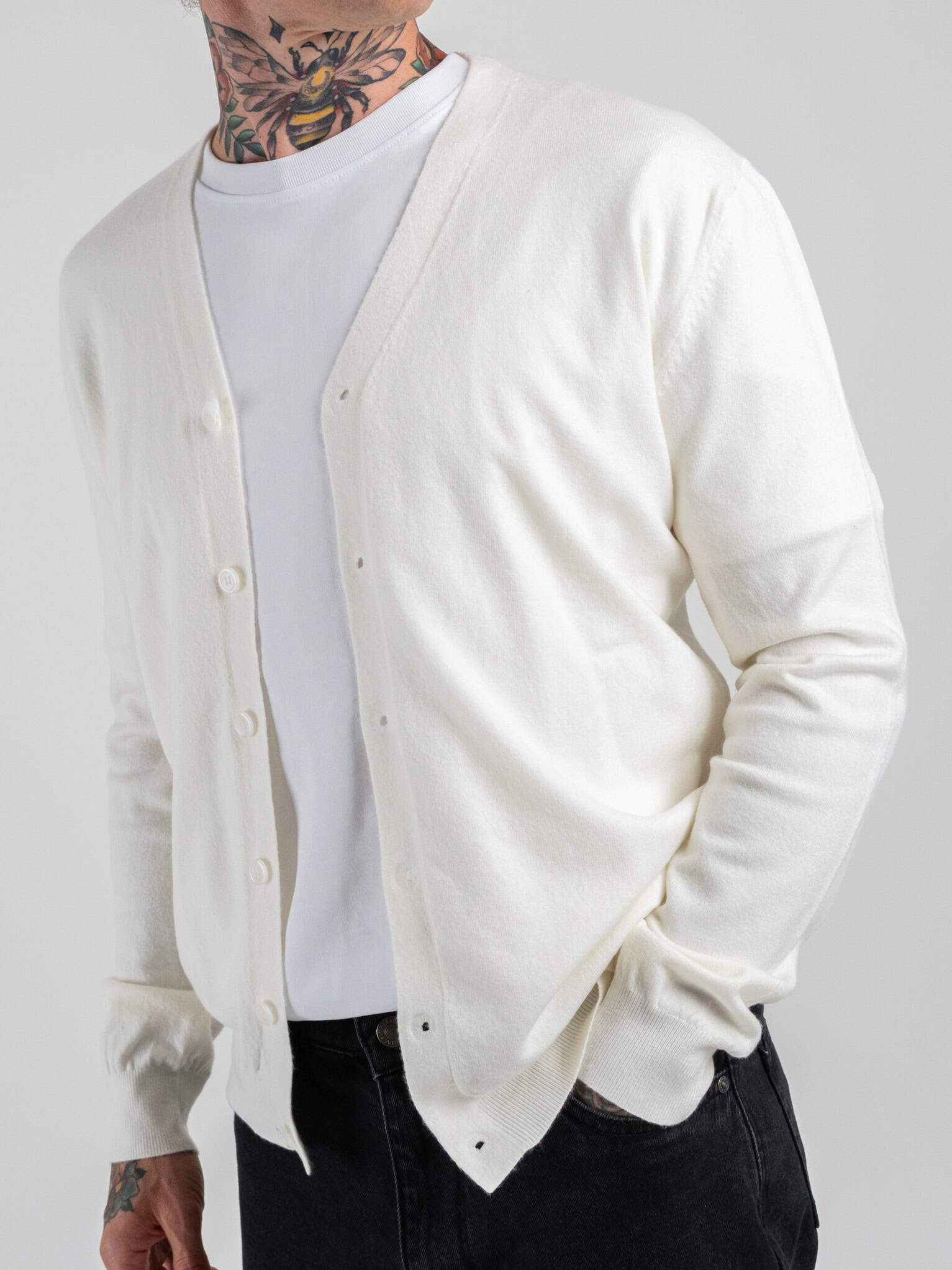 GIANNI LUPO Cardigan in poliviscosa GL513S Panna