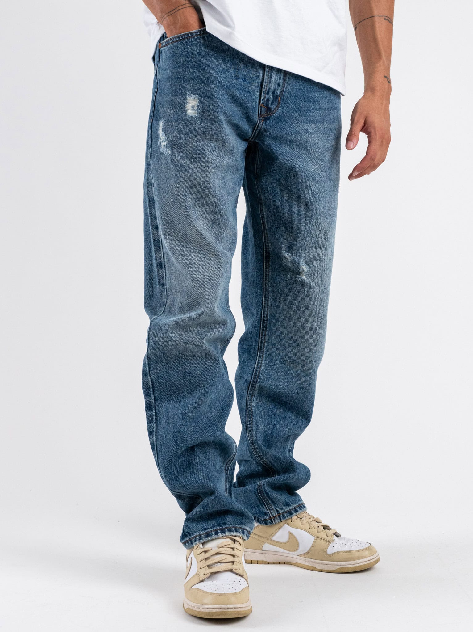 GIANNI LUPO Jeans Straight leggermente strappato ALEX GL6366Q