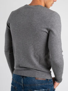 GIANNI LUPO Maglione girocollo basico in poliviscosa GL33398 Grey (3)