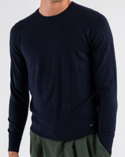 GIANNI LUPO Maglione girocollo basico in poliviscosa GL33398 Navy 2 Home
