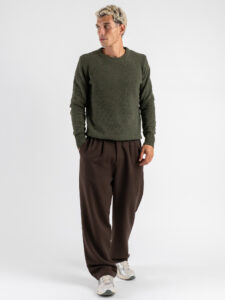 GIANNI LUPO Maglione girocollo morbidissimo GL535S Military (4)