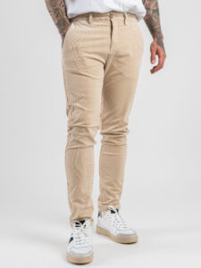 GIANNI LUPO Pantalone slim in velluto TAHOMA Beige (5)
