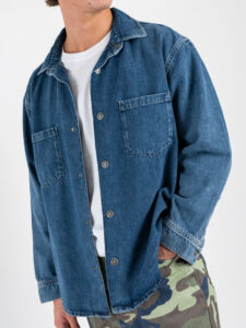 IMPERIAL Camicia over in jeans con tasconi frontali C8601300002 Denim (1)