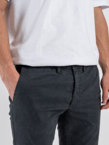 IMPERIAL Pantalone chinos basico P640319042 Grigio Scuro (3)