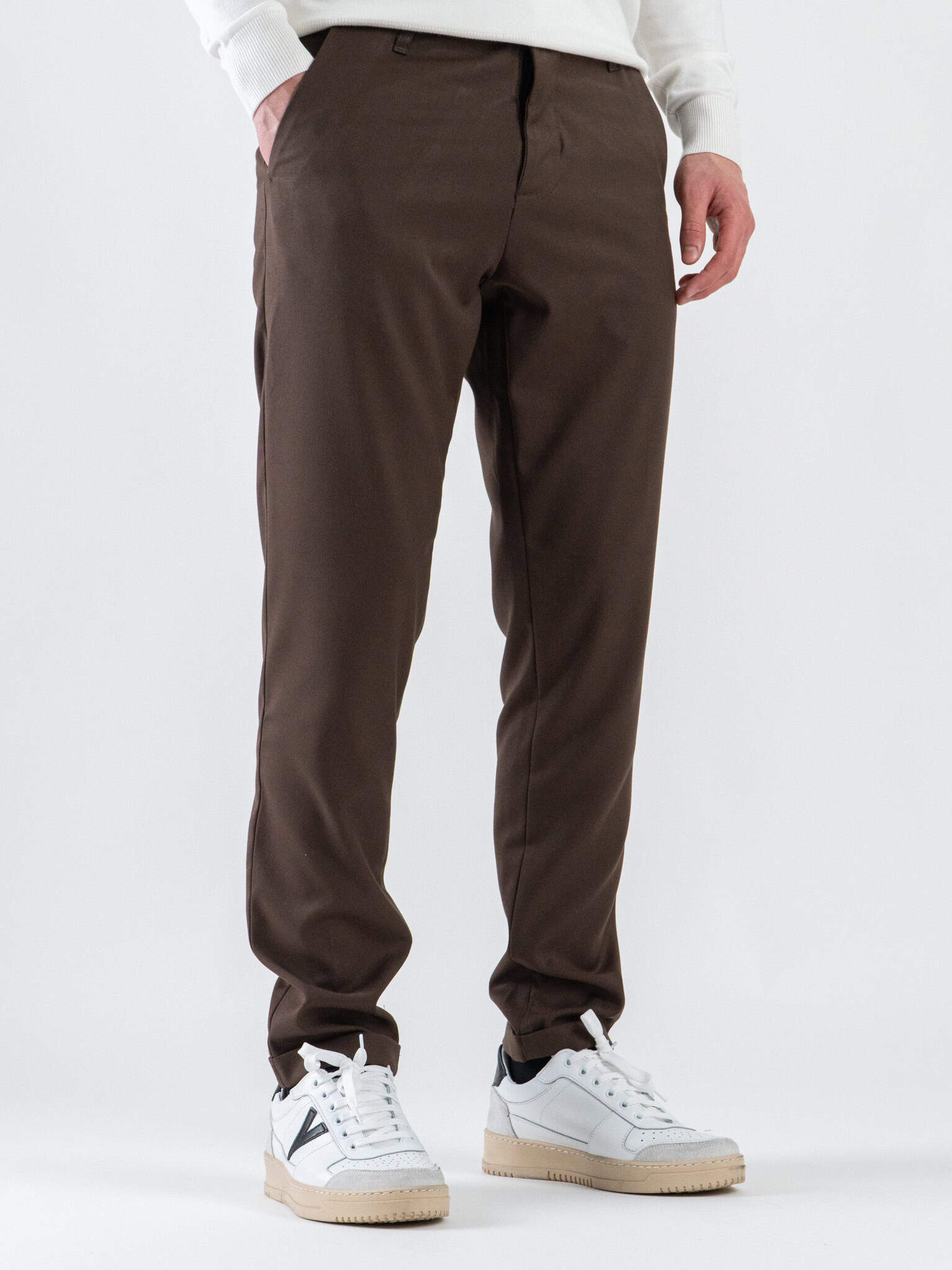 IMPERIAL Pantalone chinos da abito con gamba lunga PD3JKBV Moro