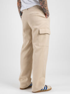 IMPERIAL Pantalone loose fit microlavorato con tascone a lato P851930519 Beige (1)