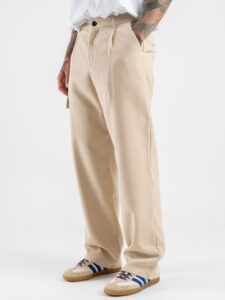 IMPERIAL Pantalone loose fit microlavorato con tascone a lato P851930519 Beige (4)