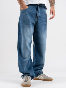 Jeans baggy slavato 180 Azzurro (1)