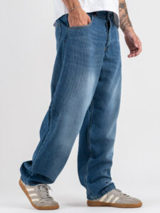 Jeans baggy slavato 180 Azzurro (2)