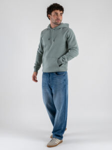 ONLY&SONS Felpa con cappuccio felpata CERES 22018685 Chinois Green (2)