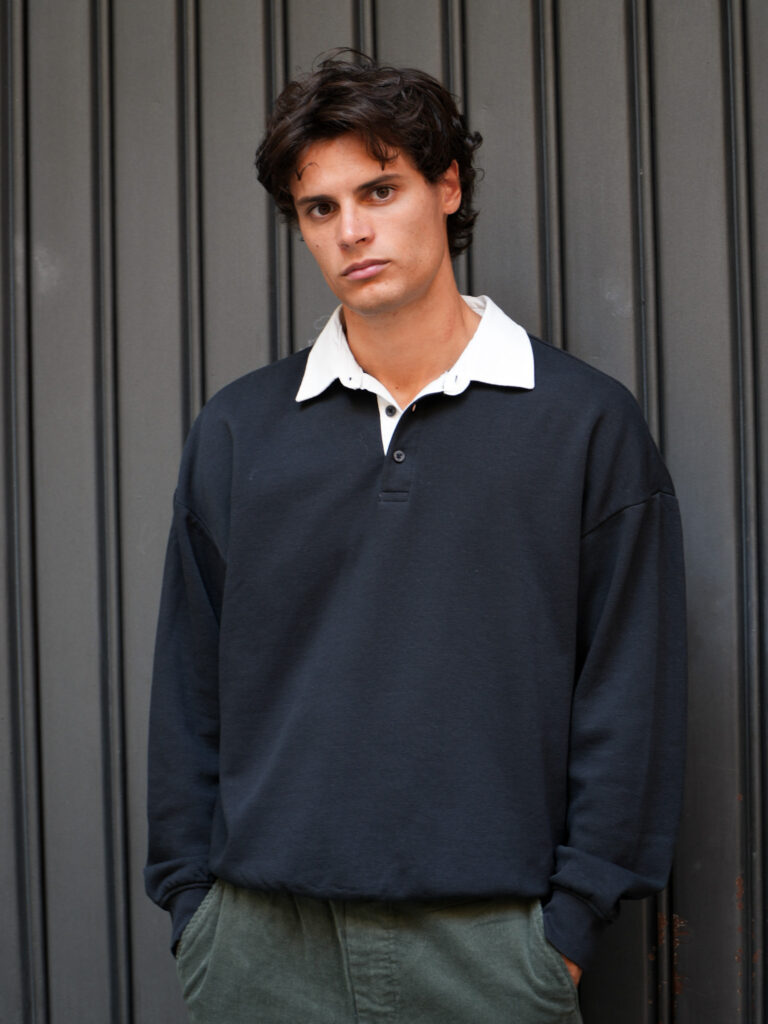 ONLYSONS Felpa polo con colletto a contrasto JEFFREY 22035368 Jet Black Outfit