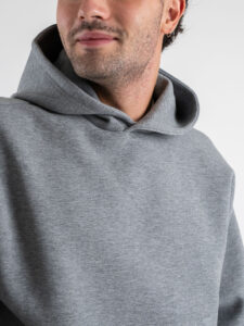 ONLY&SONS Felpa scuba boxy fit con cappuccio e tasca a marsupio GOYLE 22035191 Medium Grey Melange (3)