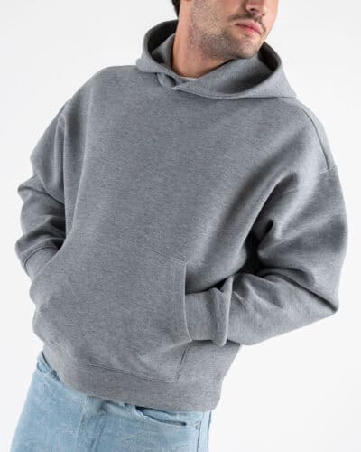 ONLY&SONS Felpa scuba boxy fit con cappuccio e tasca a marsupio GOYLE 22035191 Medium Grey Melange