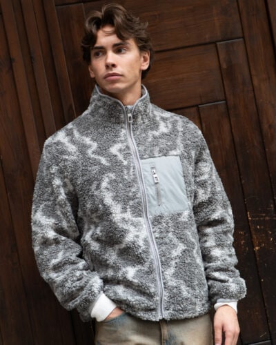 ONLY&SONS Giacchetta teddy con zip e collo alto JAIMY 22034874 Mirage Gray