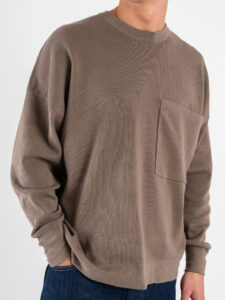 ONLY&SONS Maglione girocollo over con tasca frontale LAMAI 22030783 Desert Taupe (3)