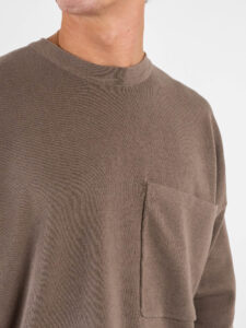 ONLY&SONS Maglione girocollo over con tasca frontale LAMAI 22030783 Desert Taupe (4)