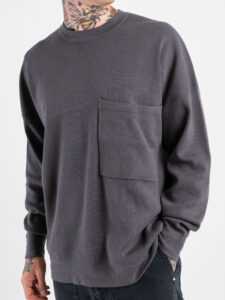 ONLY&SONS Maglione girocollo over con tasca frontale LAMAI 22030783 Magnet (3)