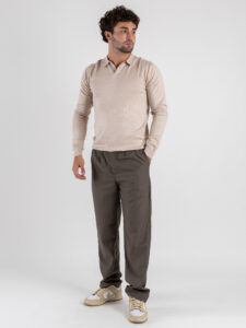 ONLY&SONS Pantalone gamba dritta vestibilità straight GENOVA 22035027 Light Grey Melange (1)