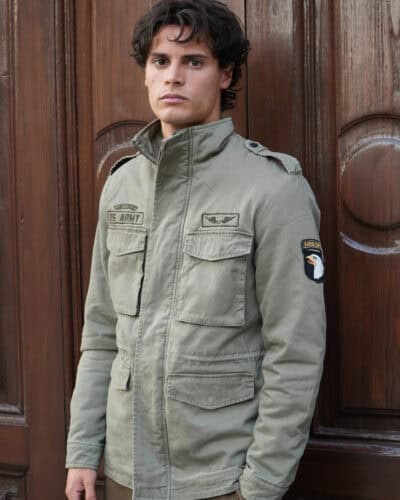 ONLY&SONS Sahariana foderata con patch militari GEO EAGEL 22030488 Olive Night