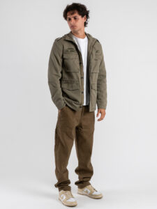 ONLY&SONS Sahariana foderata con patch militari GEO EAGEL 22030488 Olive Night (1)