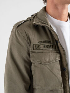 ONLY&SONS Sahariana foderata con patch militari GEO EAGEL 22030488 Olive Night (4)