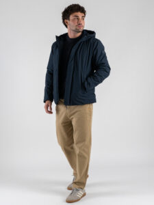 OVER-D Giubbino con cappuccio con fodera in ciniglia OC1F2W5J03 Blu (2)