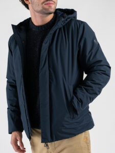 OVER-D Giubbino con cappuccio con fodera in ciniglia OC1F2W5J03 Blu (3)