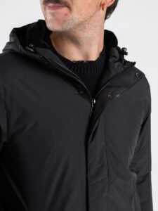 OVER-D Giubbino con cappuccio con fodera in ciniglia OC1F2W5J03 Nero (6)