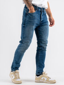 OVER-D Jeans carrot slim basico D16 Blu (4)