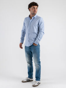 OVER-D Jeans carrot slim senza rotture D04 Blu (1)