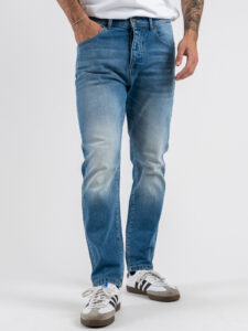 OVER-D Jeans carrot slim senza rotture D04 Blu (4)