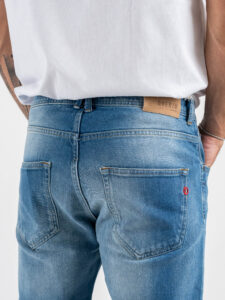 OVER-D Jeans carrot slim senza rotture D04 Blu (6)
