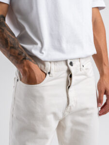 OVER-D Jeans regular liscio P19 Panna (7)