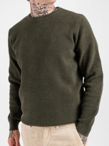 OVER-D Maglione girocollo in spugna OE1F2W5M58 Militare (5)